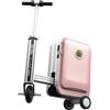 Airwheel SE3SL Smart Electric Rideable Valigia da viaggio con manico telescopico da 180 mm, altezza 53 cm, grigio, rosa, Bagagli Smart Modern