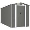 vidaXL Capanno da Giardino Grigio Chiaro 192x440x223cm Acciaio Zincato