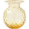 Vaso Venini Balloton Fiori H24 cm - Burro e Cristallo in Vetro di Murano