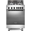 De Longhi Cucina a libera installazione GEMMA 66 GVL a 4 fuochi e forno a gas ventilato in acciaio inox da 60 cm