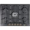 De Longhi Piano cottura a gas ANF 57 PRO finitura antracite da 68 cm
