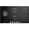 De Longhi Piano cottura a gas NSL 590D NCM in vetroceramica nero da 90 cm