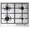 De Longhi Piano cottura a gas SLF 4R60 LX in acciaio inox da 60 cm