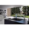 Airone Cappa downdraft Mozart finitura acciaio AISI 304 con vetro trasparente da 90 cm - Senza motore