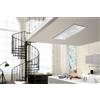 Airone Cappa a soffitto Fenice con cornice acciaio AISI 430 e vetro bianco da 120 cm - Con motore H850