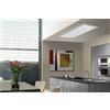 Airone Cappa a soffitto Fenice con cornice bianca e vetro bianco da 120 cm - Senza motore