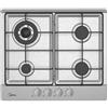 Midea PRONTA CONSEGNA - Midea Comfee Piano cottura a gas MIG 406 TCX finitura inox da 60 cm