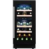Dunavox Cantina vino a incasso o a libera installazione Flow-32D DAUF-32.78DB finitura full glass nero da 38 cm