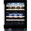 Dunavox Cantina vino a incasso o a libera installazione Flow-39 DAUF-39.121DB finitura full glass nero da 59.5 cm