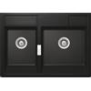 Schock Lavello due vasche da appoggio KALLIO M175 KALM175G75 finitura nero opaco da 89.8x63 cm
