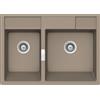 Schock Lavello due vasche da appoggio KALLIO M175 KALM175G76 finitura tortora opaco da 89.8x63 cm