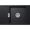 Schock Lavello una vasca con gocciolatoio MONO D100XS MOND100XSA84 finitura nero puro da 78x51 cm