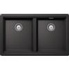 Schock Lavello due vasche BROOKLYN N200 BYKN200A13 finitura nero assoluto da 75x45.6 cm