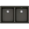 Schock Lavello due vasche BROOKLYN N200 BYKN200A43 finitura asphalt da 75x45.6 cm