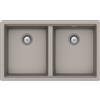 Schock Lavello due vasche BROOKLYN N200U BYKN200U42 finitura grigio tortora da 73.2x43.8 cm