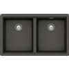 Schock Lavello due vasche BROOKLYN N200U BYKN200U43 finitura asphalt da 73.2x43.8 cm