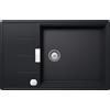 Schock Lavello una vasca con gocciolatoio TIA D100LS TIAD100LS84 finitura nero puro da 78x50 cm