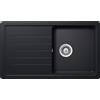 Schock Lavello una vasca con gocciolatoio TOLEDO D100 TOLD100A84 finitura nero puro da 86x50 cm