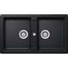 Schock Lavello due vasche TOLEDO N200 TOLN200A84 finitura nero puro da 86x50 cm