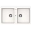 Schock Lavello due vasche TOLEDO N200 TOLN200A99 finitura bianco puro da 86x50 cm