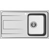 Schock Lavello una vasca con gocciolatoio a sinistra WAVE D100 WAVD100DX finitura inox spazzolato da 86x50 cm