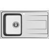 Schock Lavello una vasca con gocciolatoio a destra WAVE D100 WAVD100SX finitura inox spazzolato da 86x50 cm