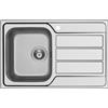 Schock Lavello una vasca con gocciolatoio a destra MASTER D100 S MASTD100SSX finitura inox spazzolato da 79x50 cm