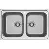 Schock Lavello due vasche MASTER N200 S MASTN200S finitura inox spazzolato da 79x50 cm
