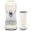 Smeg Summer Sale PRONTA CONSEGNA - Summer Sale: Smeg Macchina da caffè espresso con montalatte ECF12CREU finitura panna
