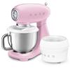 Smeg Summer Sale PRONTA CONSEGNA - Summer Sale: Smeg Impastatrice Full Color SMF05PKEU finitura rosa + Gelatiera SMIC01