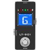 Kivivaka Rowin LT-901 True Bypass - Pedale accordatore cromatico per chitarra, con display LCD, alta precisione, 1 centesimo, per dimensioni mini (95 x 45 x 48 mm), nero