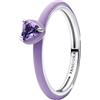 PANDORA Anello in argento Sterling con cristallo viola e viola