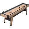 VEVOR Tavolo Gioco Shuffleboard Superficie Antigraffo Gambe a Piedistallo, Gambe con Livellatori, Tavolo di Gioco da Shuffleboard, 8 Dischi, 2,7 x 0,6 x 0,8 m, per Sala Giochi, Famiglia, Bar, Feste