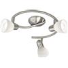 Eglo Leuchten my light Spot 3 luci Dakar 1 moderno in acciaio satinato e vetro bianco 3XE14 88475/20