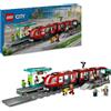 LEGO City 60423 Tram e stazione del centro città, veicolo per bambini dai 7 anni