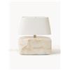 Westwing Collection Lampada da tavolo con base in giada Maleo - Giallo, Bianco