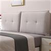 ZQBXHDZW Copri Testiera Letto,Testata Letto Cuscini,Coprire Antipolvere In Cotone E Lino Cover,Cuscino Da Lettura,Copri Testiera Letto Matrimoniale Imbottito(120*60*10cm(With bedside style),Light gray)