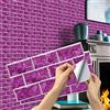 A.Monamour Adesivi per Piastrelle da Parete Adesivi per Mattonelle Autoadesivo Marmo Mattone Effetto 3D Impermeabile PVC Decorazione Murale per Cucina Bagno Lavanderia 15cmx30cm