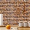 A.Monamour Adesivi per Piastrelle da Parete Adesivi per Mattonelle Autoadesivo Marmo Mattone Effetto 3D Impermeabile PVC Decorazione Murale per Cucina Bagno Lavanderia 15cmx30cm
