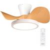 LEDUNI Ventilatore da soffitto silenzioso con luce LED da 55 W, grande volume d'aria