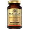 MULTIMAN INTEGRATORE DI VITAMINE, MINERALI E FITONUTRIENTI PER UOMINI ATTIVI CAPSULE VEGETALI CON METAFOLIN, RHODIOLIFE E OXXYNEA ADATTO A VEGETARIANI 60 CAPSULE