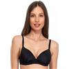 SIELEI, Reggiseno con Coppe Imbottite, Realizzato in Morbida Microfibra, con Finiture Invisibili e Senza Ferretto, Designed in Italy, Color Nero, Taglia 4B