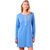 Noidinotte; more than pyjamas Noidinotte - Camicia da Notte Donna Caldo Cotone Articolo quadretto. - L Azzurro