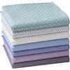 HOULIFE Fazzoletti da uomo in morbido cotone classico plaid da uomo fazzoletti set a scacchi fazzoletto da uomo fazzoletto tasca quadrata, Colori assortiti, 4-7 pezzi, M