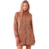 Noidinotte; more than pyjamas Noidinotte - Vestaglia donna invernale in coral articolo animalier. - XL Marrone