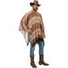 HENBRANDT Costume da cowboy o blu messicano per adulti con frange e nappe, costume da cowboy selvaggio wandering gunslinger bandito Halloween taglia unica unisex accessorio per uomini e donne