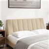 vidaXL Cuscino per testiera "Hanko" crema 120 cm in tessuto