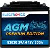 Electronicx Batteria per moto AGM Electronicx Y60-N30L-A, 12V, 29Ah, 300A/EN - Manutenzione zero, resistente alle perdite, durata massima. ▶ Batteria premium da 12V, manutenzione zero. Spedizione in Germania