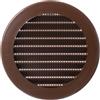 TURvent Griglia di ventilazione da 125 mm, 12,7 cm, marrone, per pareti e soffitti, feritoia rotonda in plastica per sistemi HVAC di scarico e alimentazione, coperture per condotti