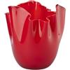Vaso Venini Fazzoletto H13,5 cm - Rosso in Vetro di Murano